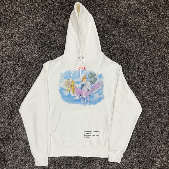 OffWhite Shirts Offwhite X Awge Aap Yams Day 29 White Hoodie